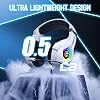 Ozeino Gaming Headset for PS5 PS4 PC, Over-Ear Headphones with Surround Sound & RGB Light for Xbox one Switch Mac Laptop (white)