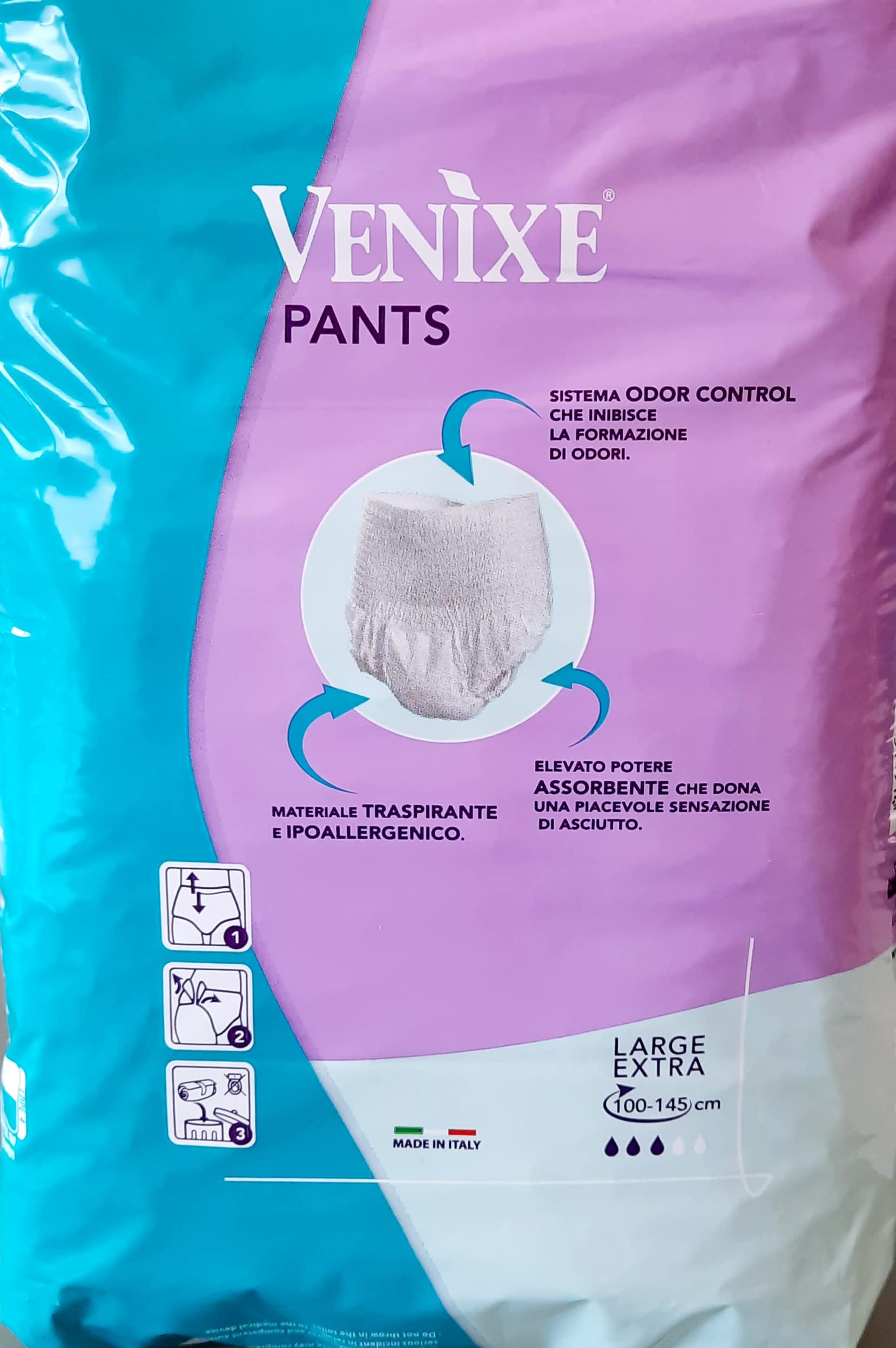 VENIXE PANNOLONI PANTS ADULTI MISURA LARGE ASSORBIMENTO EXTRA 8 PZ | VENDITA CARTONE DA 8 CONF. DA 8 PZ. | TOTALE 64 PANTS