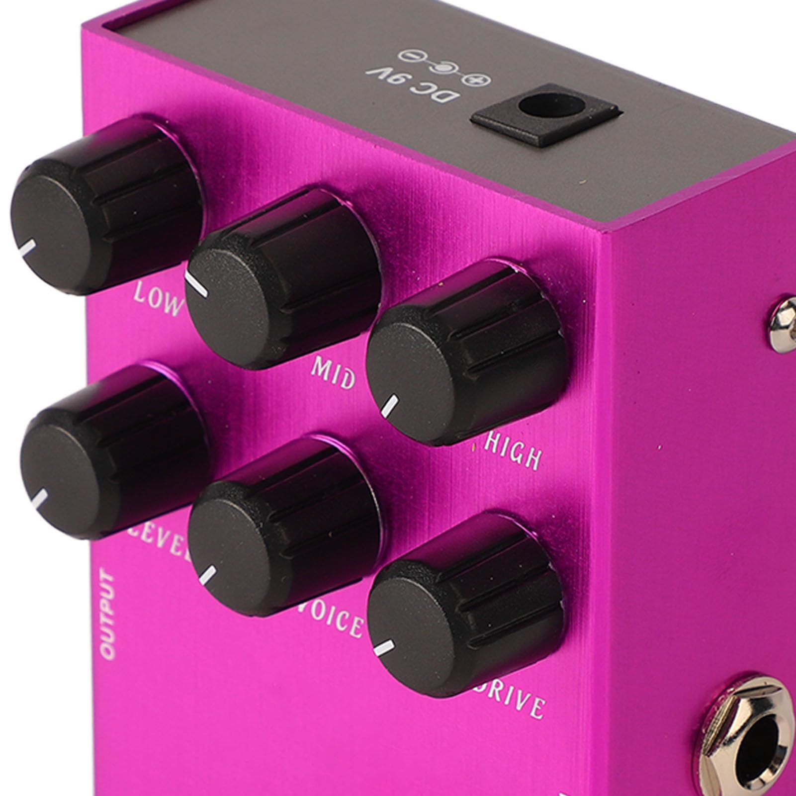 Vintage pedał efektów do gitary elektrycznej wbudowany tuner zniekształcenia Overdrive kompaktowa konstrukcja ze stopu aluminium (AN 31 Purple)