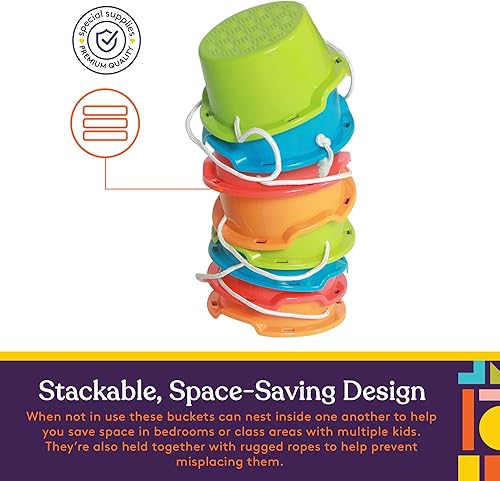 Miniatura 4 de Special Supplies Juego de 8 cubos de equilibrio para niños, superficie texturizada antideslizante y bordes de goma antideslizantes para el suelo,