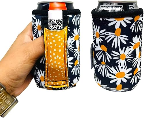 Lit Handlers Mango de lata de soda, fundas enfriadoras de latas de 12 onzas, material de neopreno para cerveza, refrescos y otras bebidas, soporte