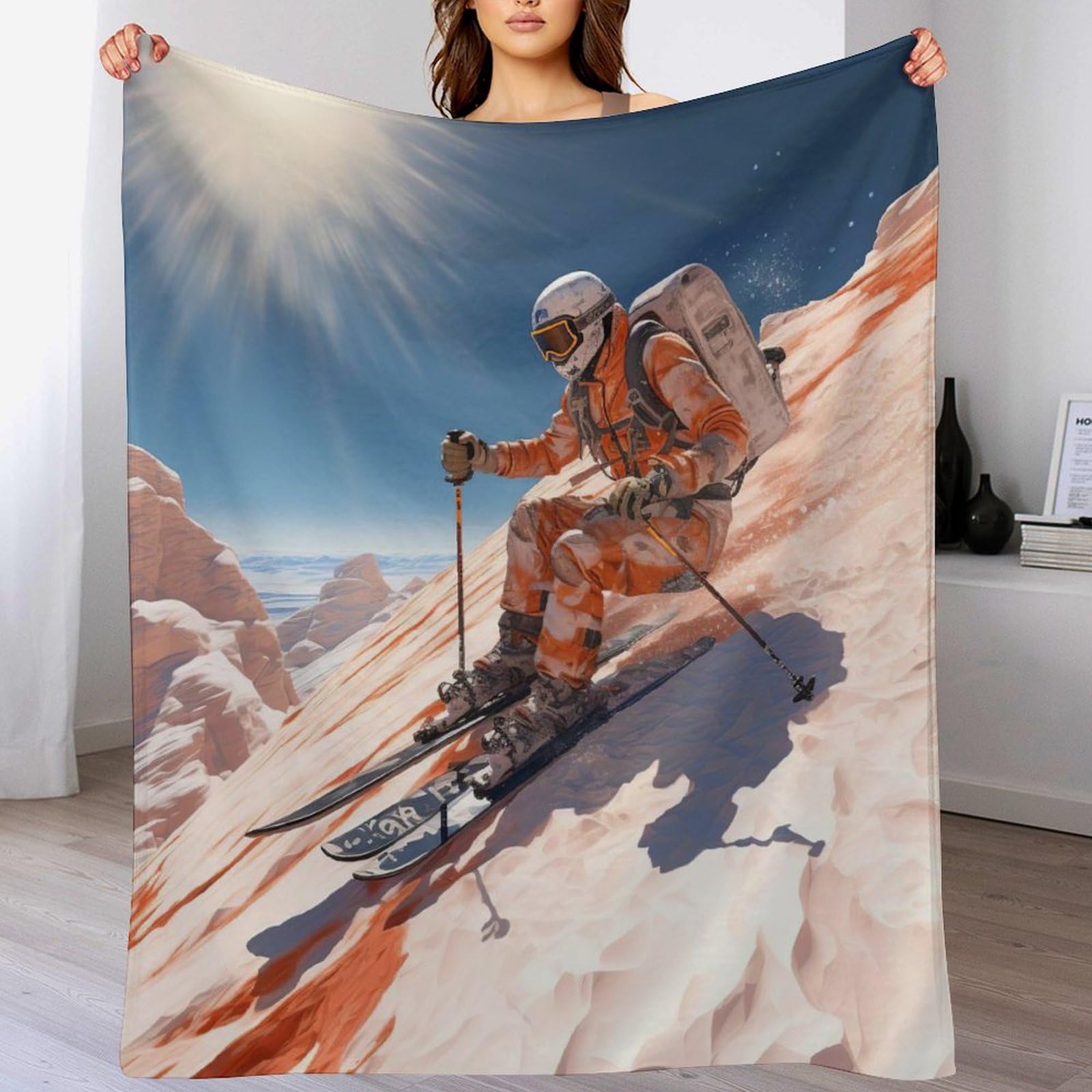 Couverture polaire en flannel épaisse 130x180 cm pour lit et canapé