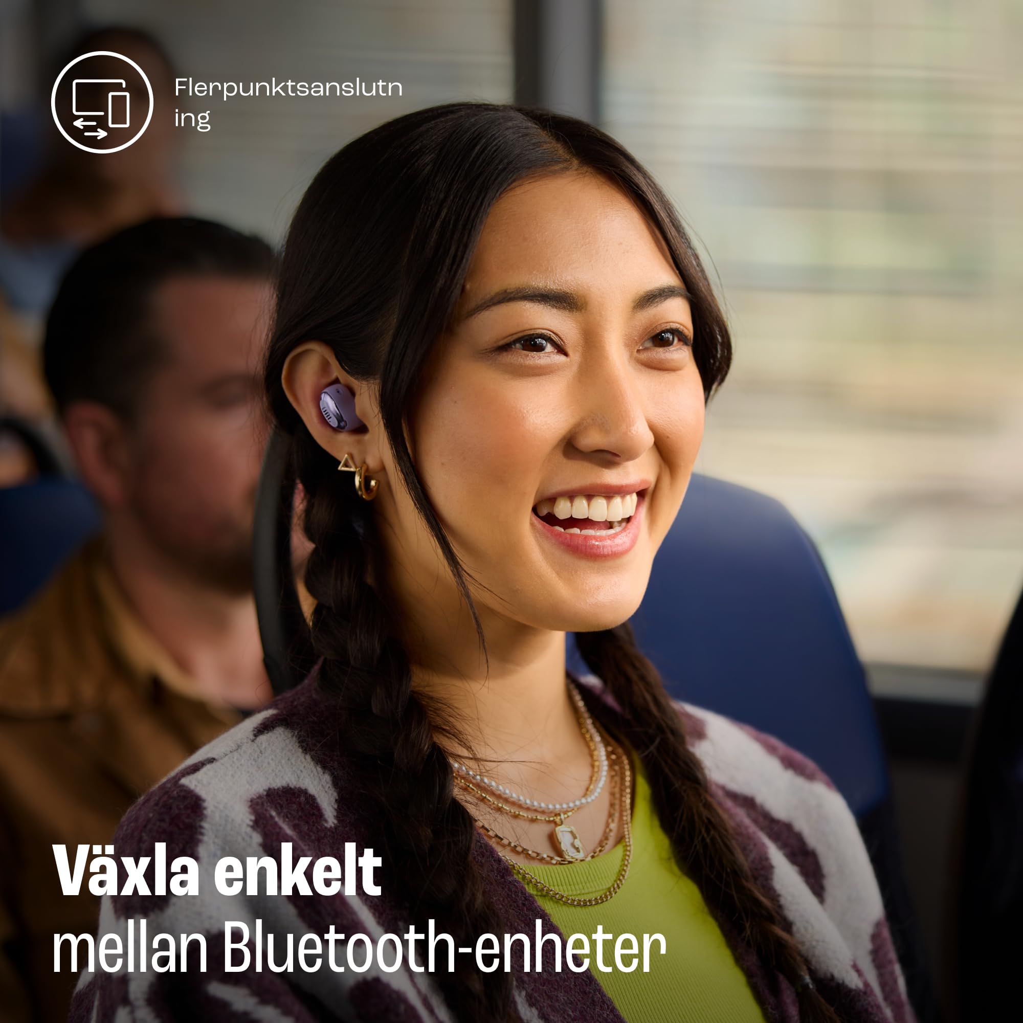 JBL Live Buds 3, Écouteurs sans fil, Bluetooth, jusqu'à 40 h d'autonomie, Réduction de Bruit Active, son haute fidélité JBL Signature, étanches à l'eau IP55, violet