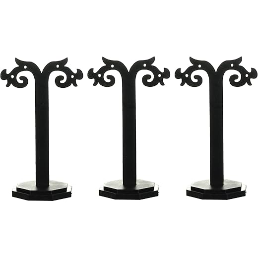 iSNH Plastic Earrings Display Stand (Black)