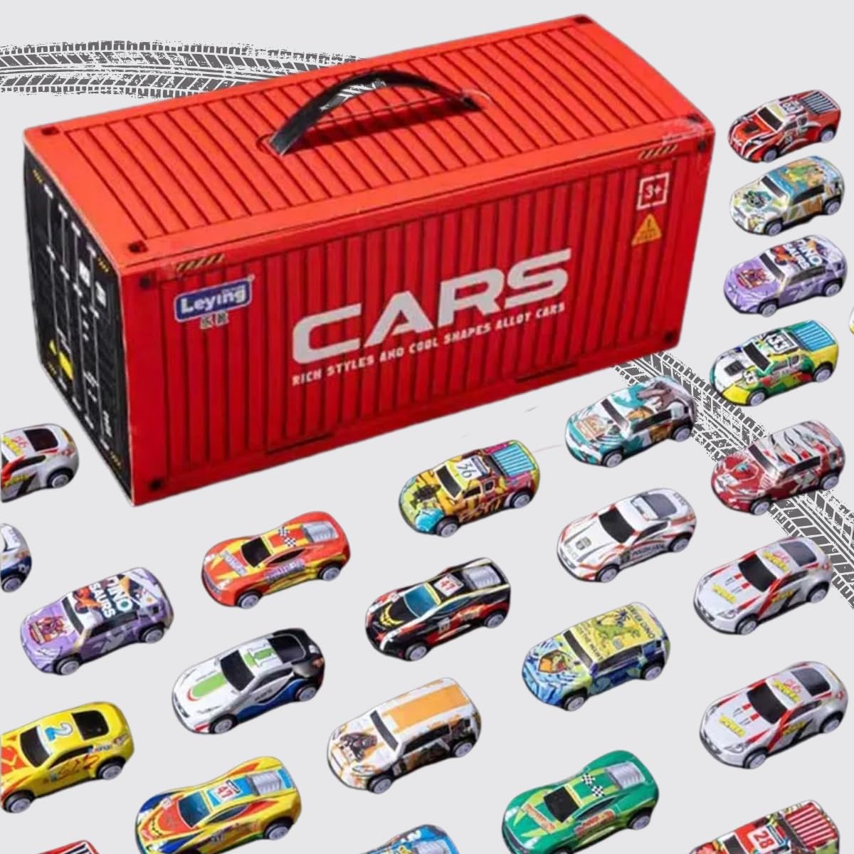 米澤【 マーキュリー モントクリア赤ワイパー連動】tinブリキtoy car箱無 Kit 48 Mini Carrinhos Educativos Com Pista Container Vermelho