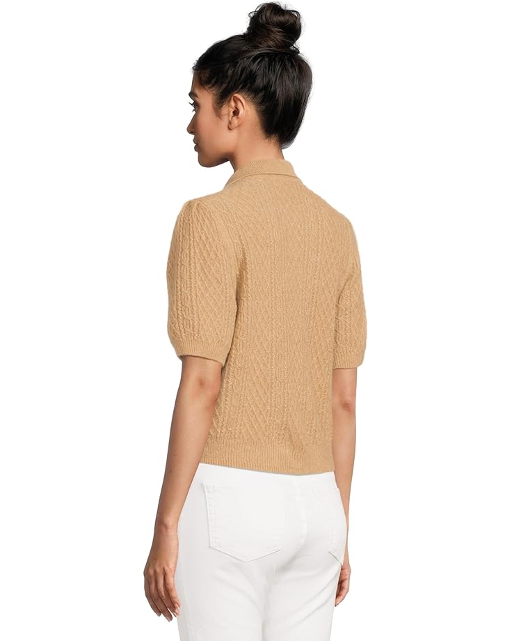 Lilla P Mixed Stitch Elbow Sleeve Polo - #3 of 5