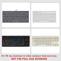 Vista 8 de Mini soporte para teclado de computadora, 11.8 x 5.1 pulgadas, soporte de teclado acrílico para 78 teclas, compacto universal, con tira de silicona