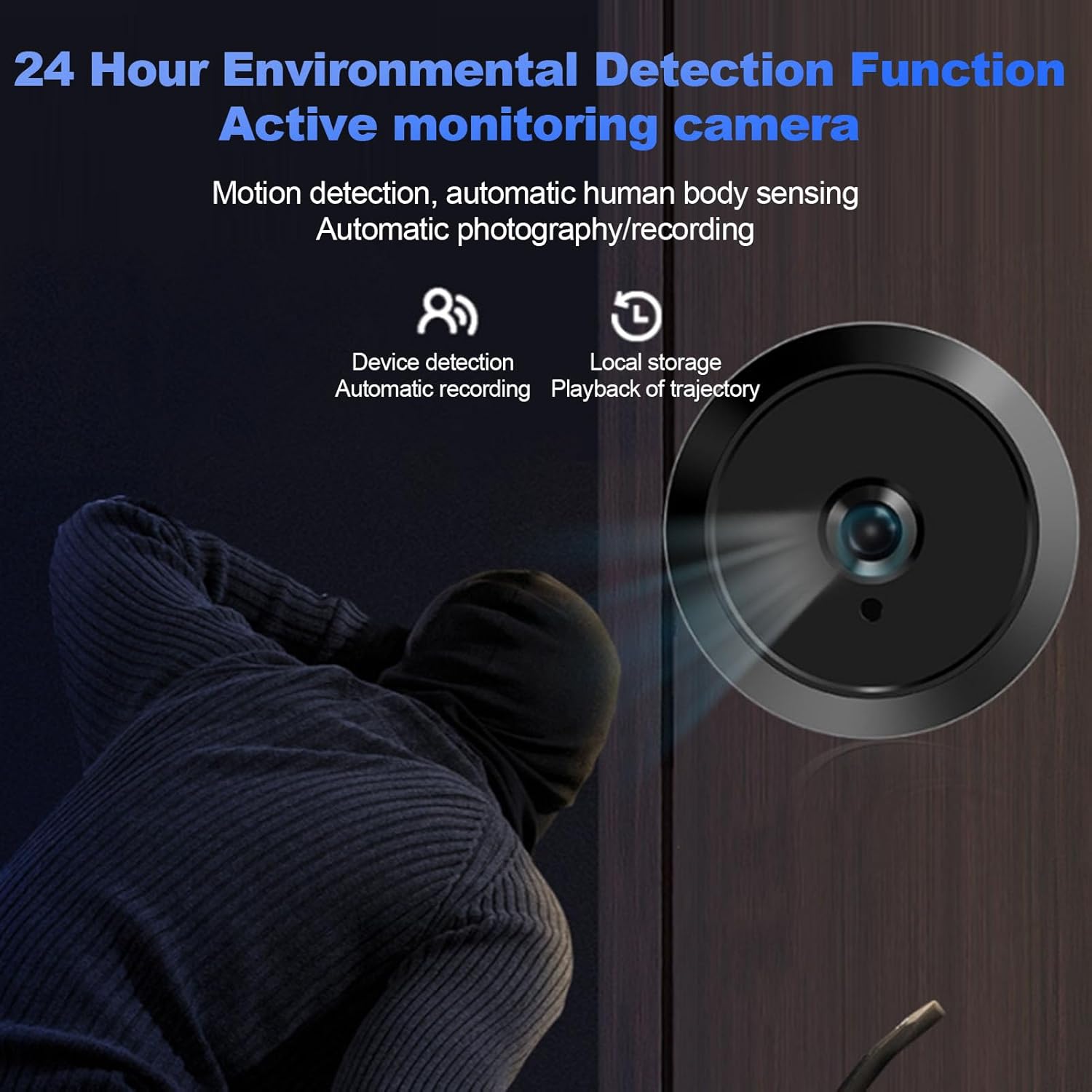 Fafeicy Video Peephole Camera 4.5 Inch Color Screen 1080P 135 Degree Wide Angle with Motion Detection Digital Door Viewer for Home Security Apartment Door