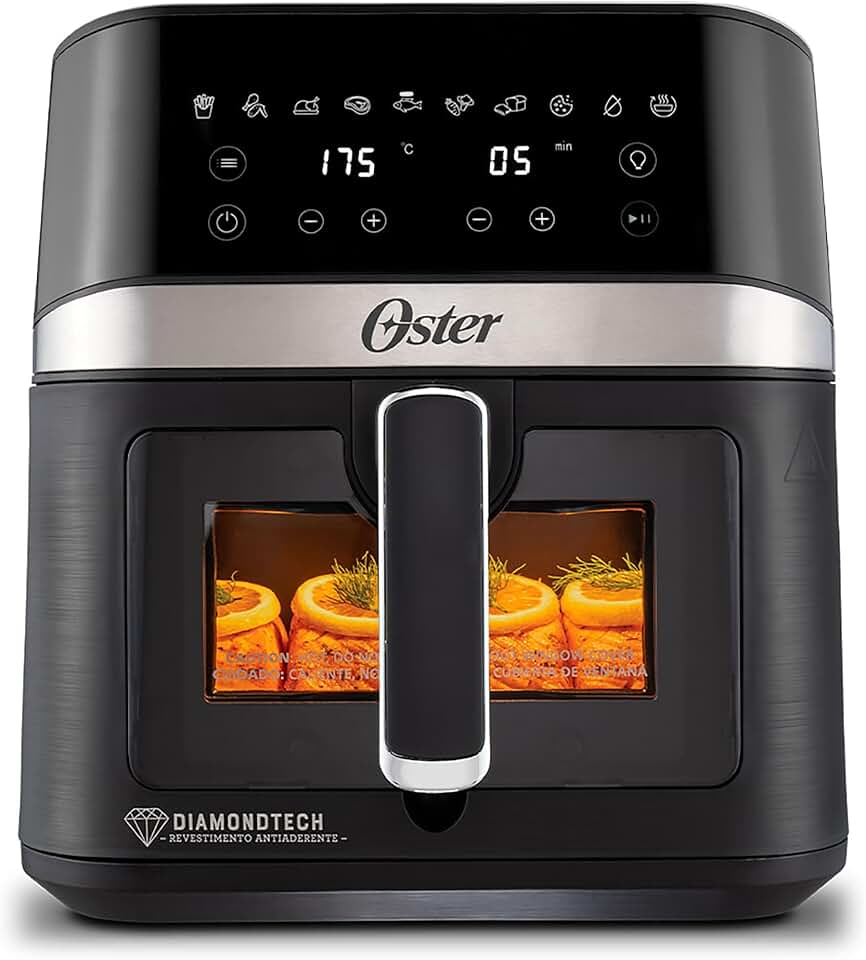 Fritadeira DiamondTech Oster 6L com Visor Transparente - 127V