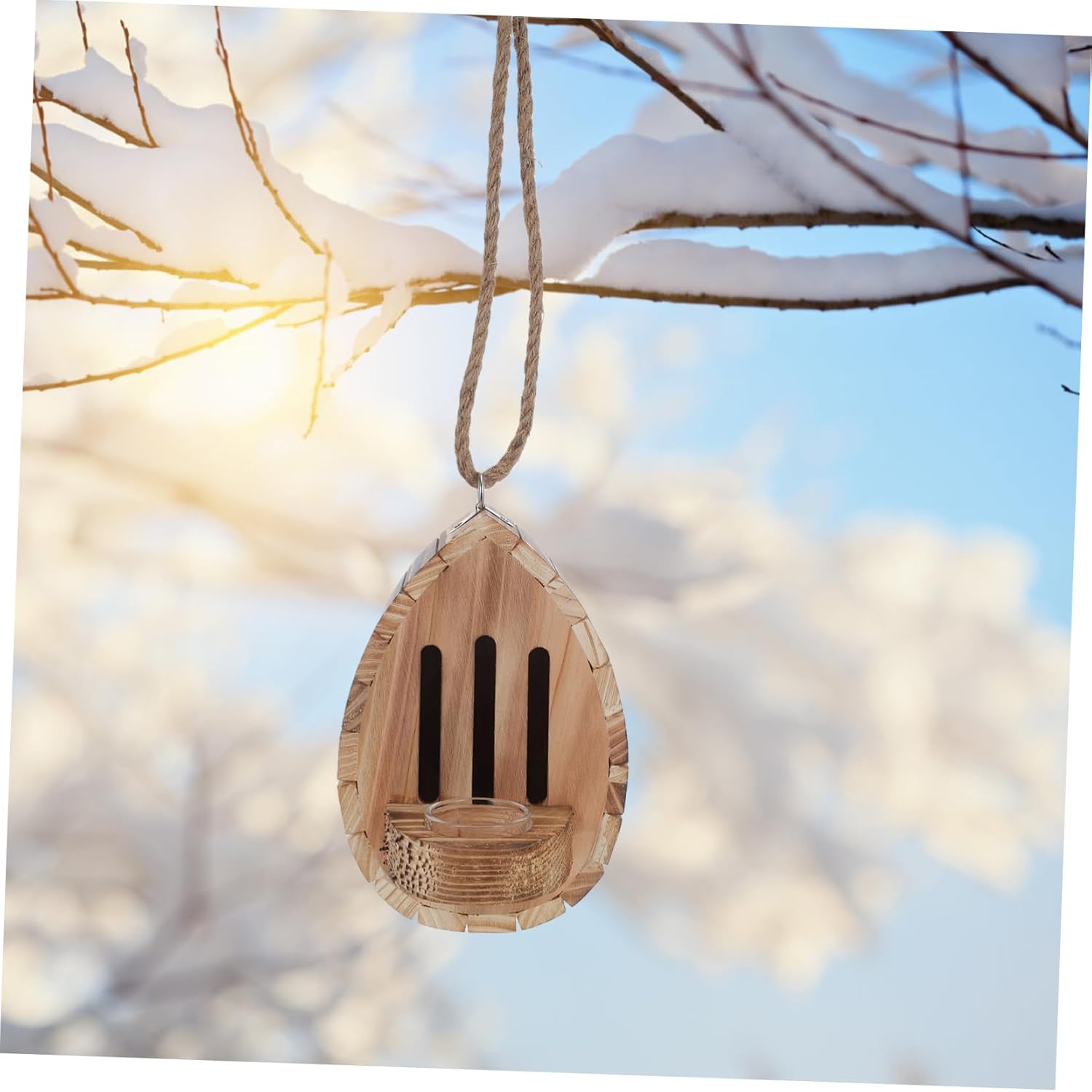 BESPORTBLE Wooden Butterfly House with Feeder Outdoor Hanging Habitat for Garden Decoration Butterfly Shelter with Nesting Box Sturdy Insect Home for Patio and Yard