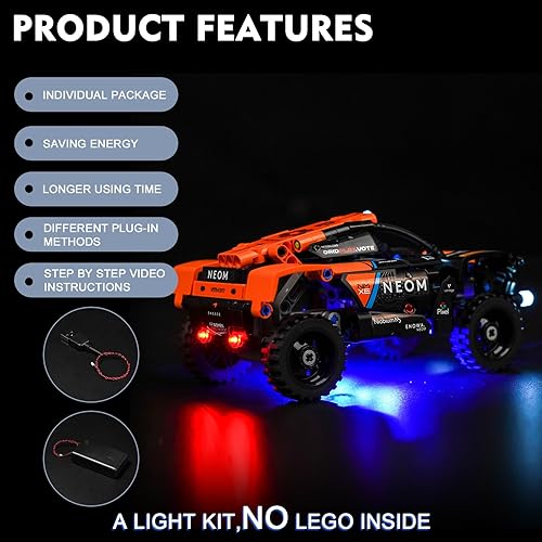 Miniatura 4 de Luces compatibles con Lego Technic NEOM McLaren Extreme E Race Car 42166, gran regalo para los fanáticos del automóvil (no incluye modelo)