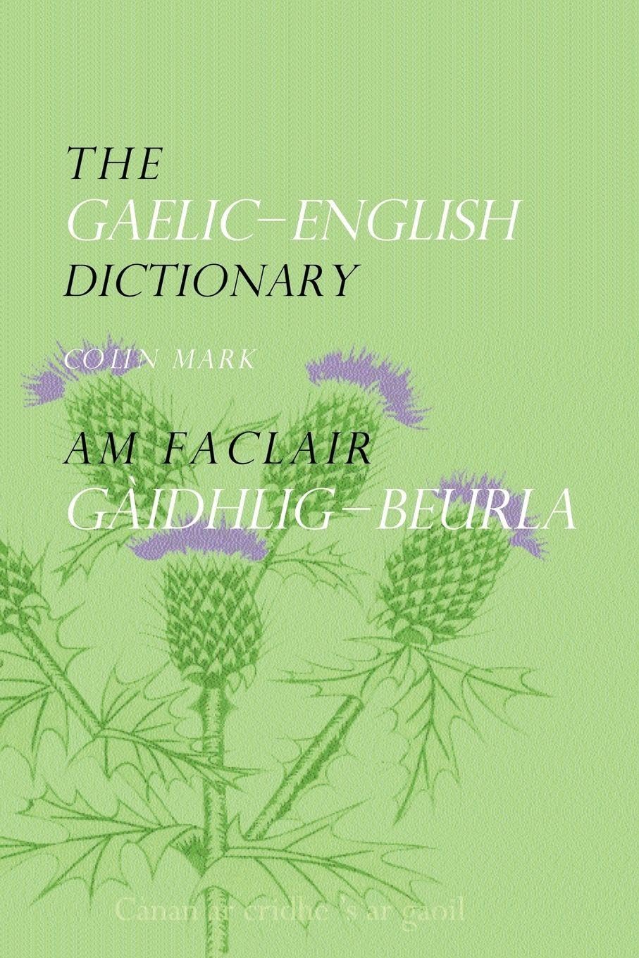 The GaelicEnglish Dictionary by Colin B.D. Mark PAPERBACK 9780415297615