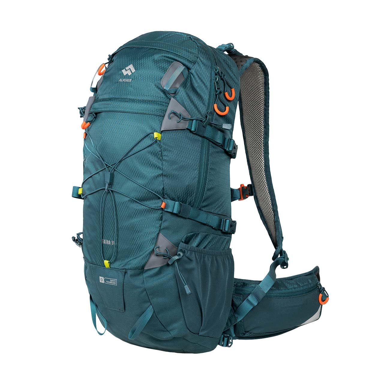 Alpinus - Plecak turystyczny Fatra 30 L, plecak sportowy i outdoorowy, lekki trekkingowy, model taktyczny, ergonomicznie uformowany, plecaki turystyczne - zielony