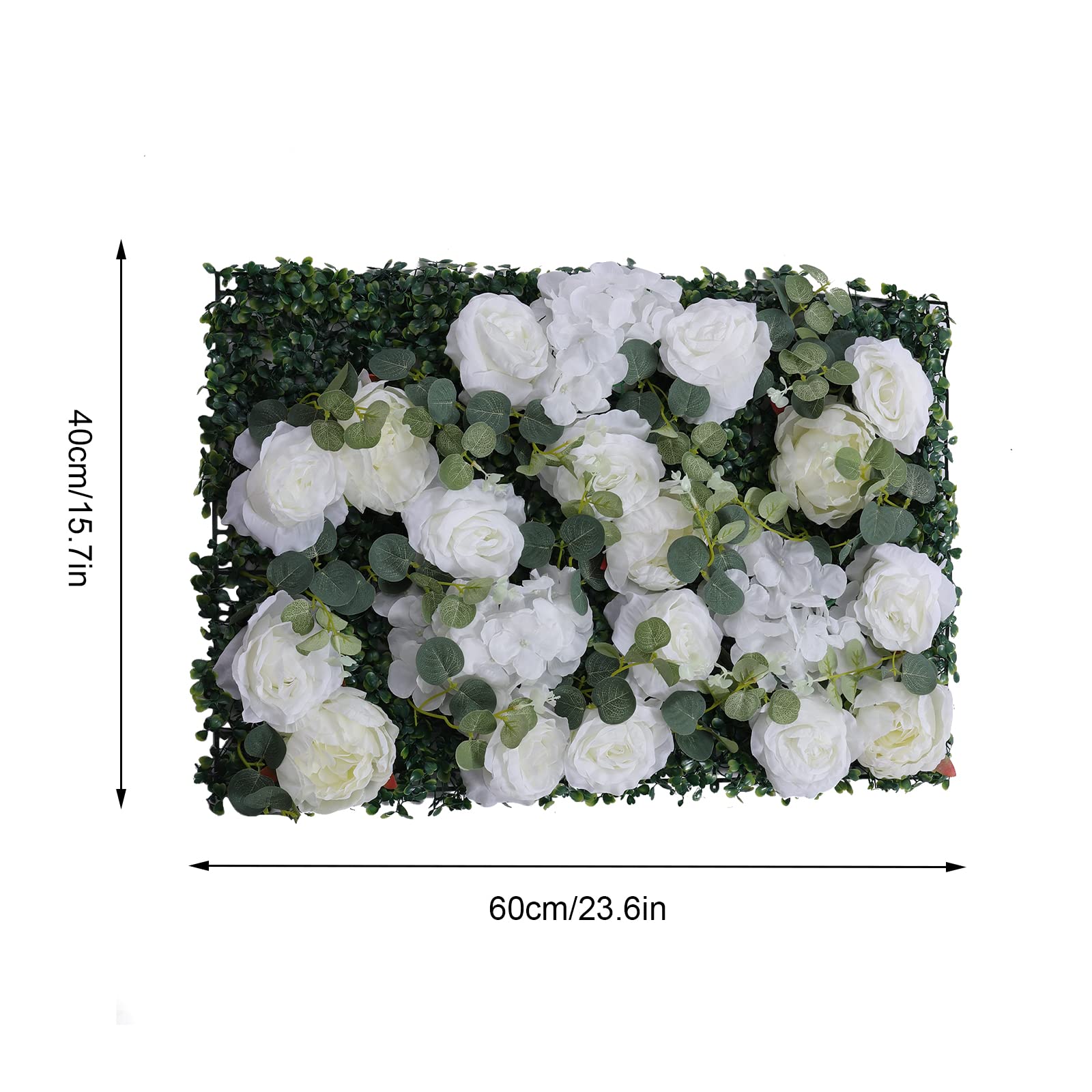 6 Stück 60 * 40cm Blumenwand Deko Blumenwandpaneel Kunstblumen, Blumenwand für Hochzeit, Rosenwand Dahlienrose Blumenwandhintergrund für Party Heimdekoration