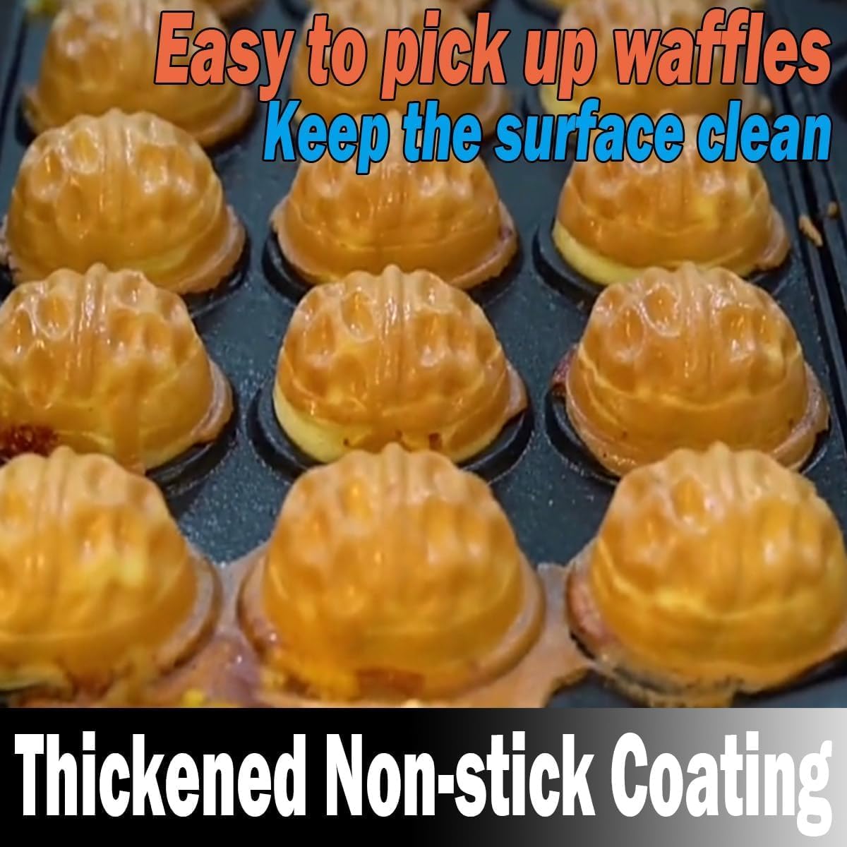 Walnut Shape Waffle Maker Walnut Cake Grill, Walnut crisp machine, Commercial 20 Holes 3000W, 110V