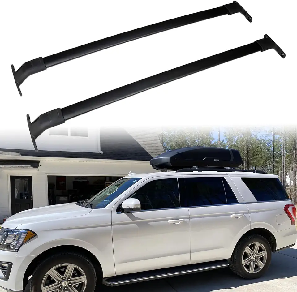 Roof Rack Cross Bars for 2018-2025 Ford Expedition/2018-2024 Lincoln Navigator, Aluminum Crossbar Luggage Rack for Rooftop Cargo Carrier Bag Kayak Canoe Bike Snowboard Skiboard ClimeCo Certified