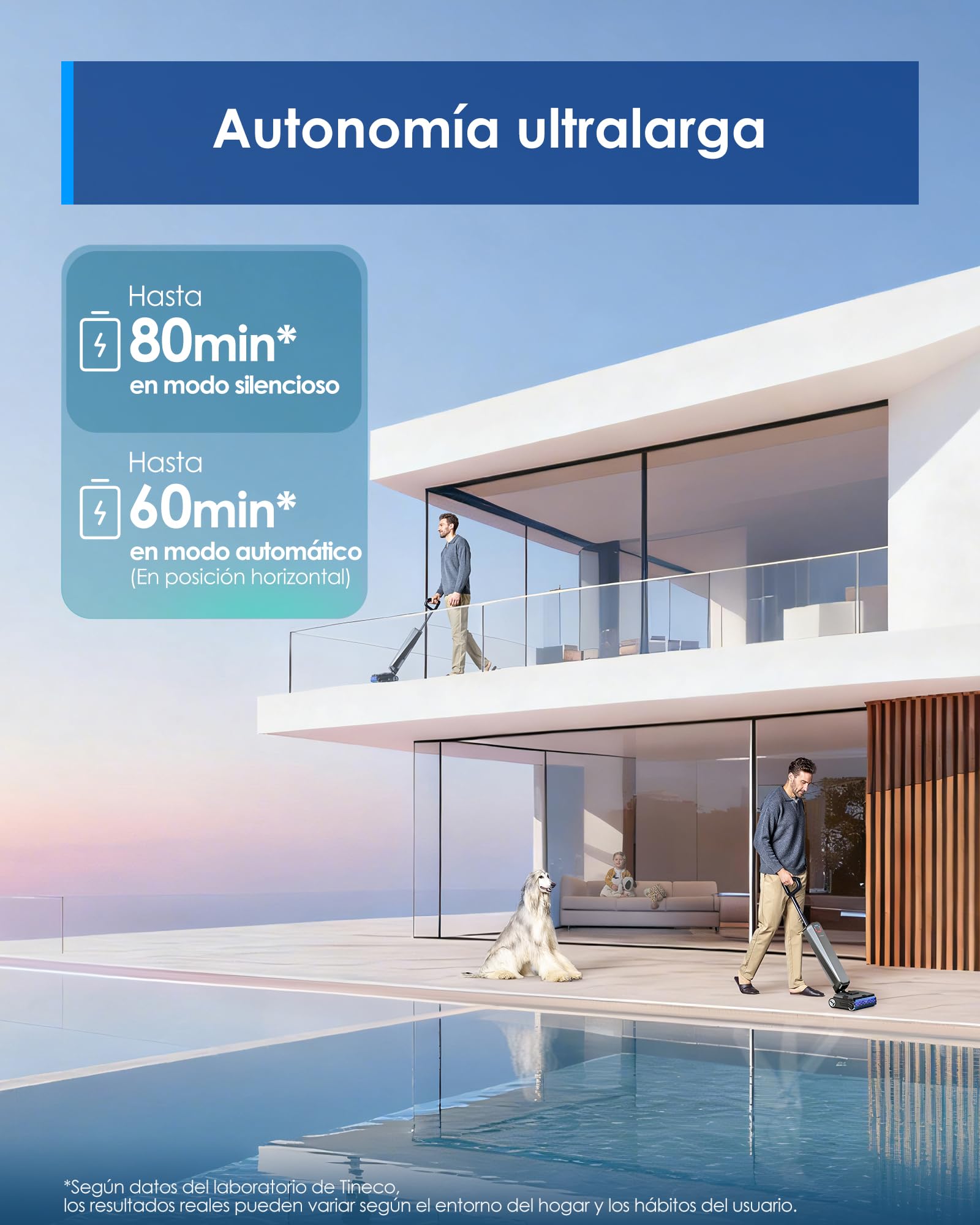 Tineco Floor One S9 Scientist Aspiradora y Fregona, HydroBurst, SmoothDrive | 80min de autonomía, FlashDry 85℃, 180° Lay-Flat, SmoothDrive 360°, Diseño Antienredos, Carga Rápida 2A, Raspador StreakFree