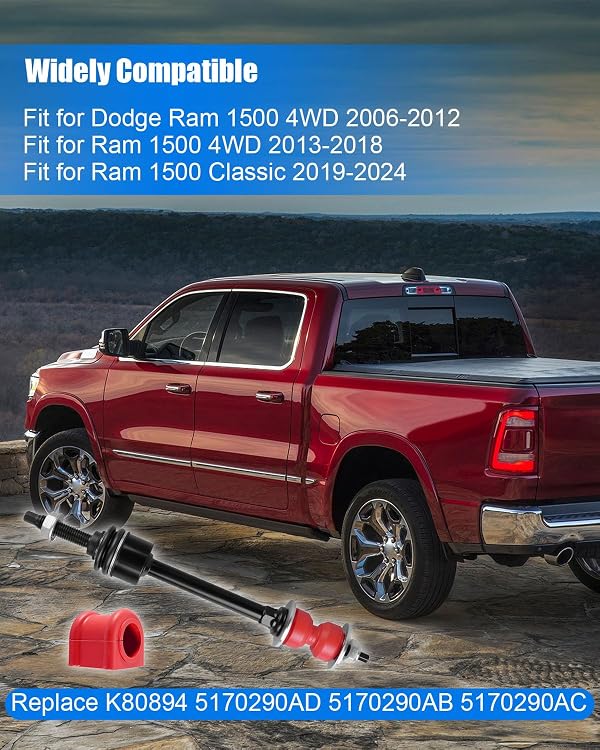 Sway Bar Link with Bushing Fit for Dodge Ram 1500 4WD 06-18 Classic 19-24 by BOQNZN - Used condition - Image 2