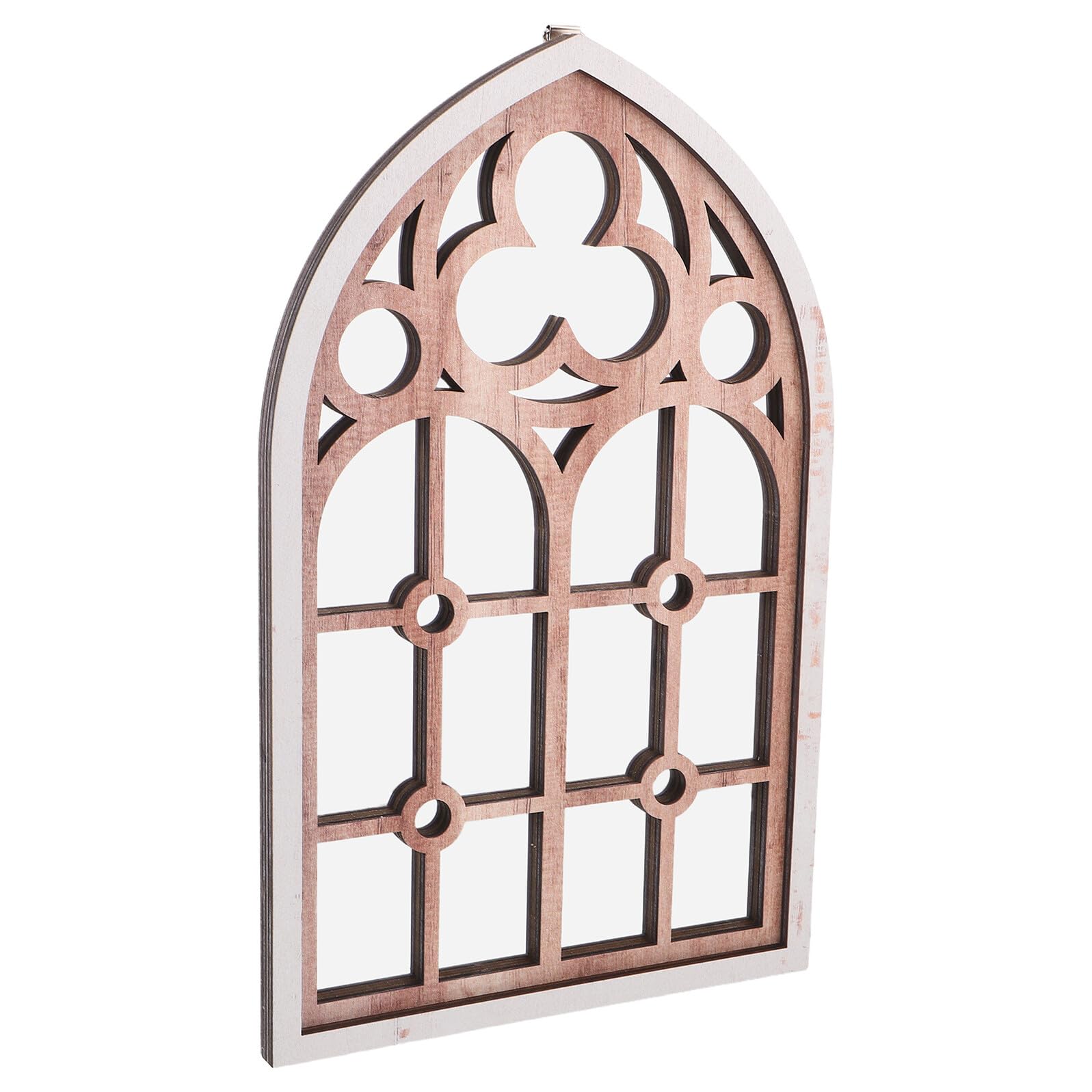 Miroir gothique fenêtre bois rustique petit miroir mural