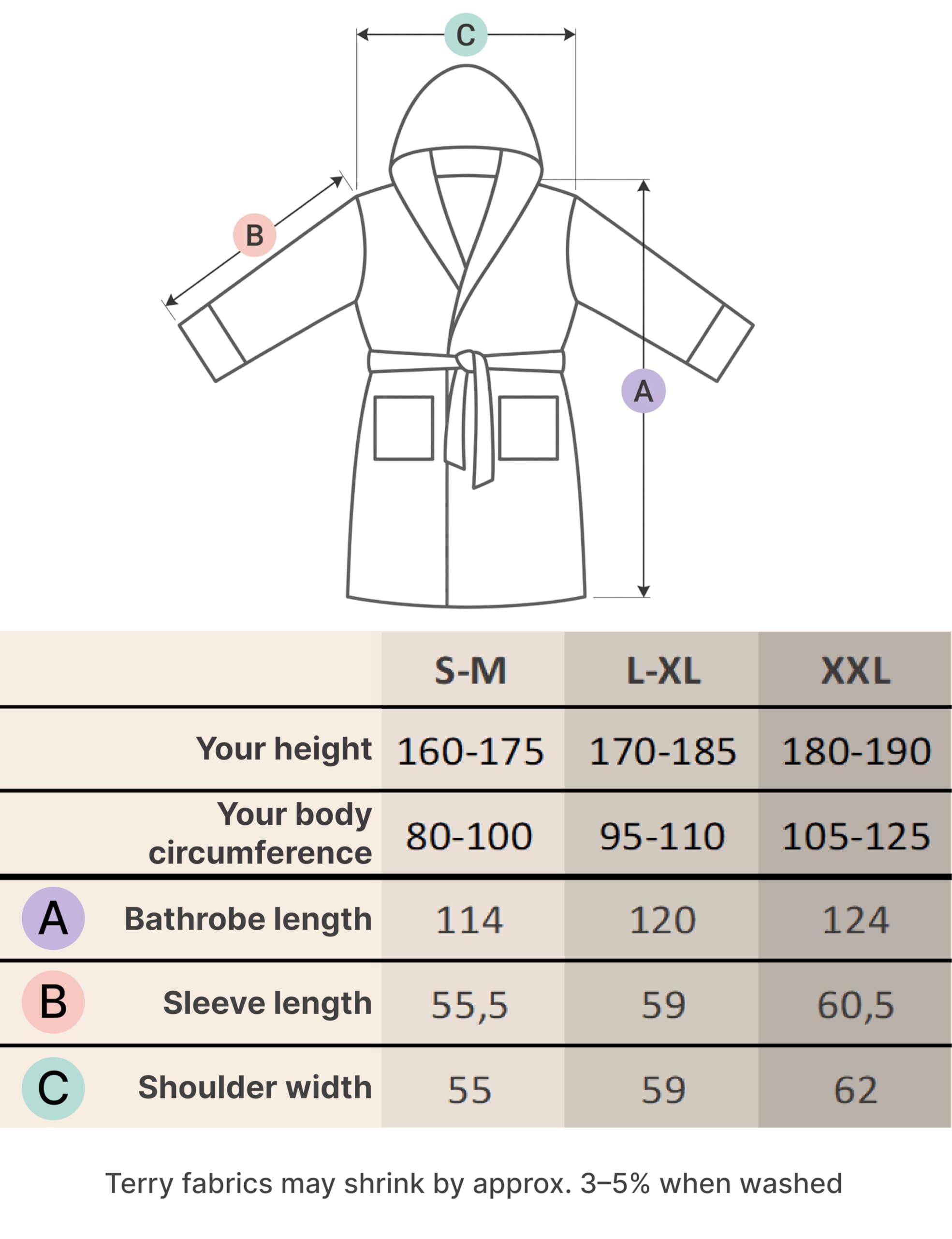 Szlafrok Damski Średniej Długości z Kapturem – 100% Bawełna Frotte 380 g/m² – Szlafrok Kąpielowy, Spa i Domowy, Długość do Łydki, Miękki, Chłonny, Rozmiary S–XXL