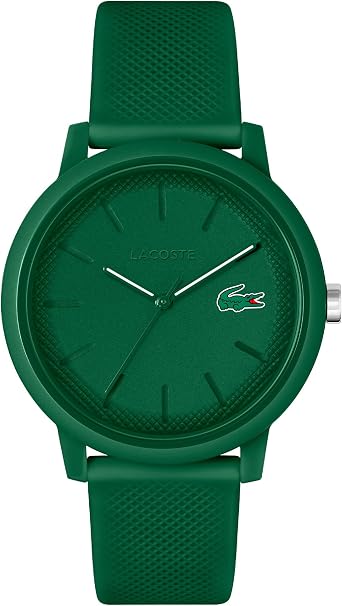 Lacoste Analogue Quartz Watch for Men or Women from The Lacoste.12.12. Collection, Featuring a Stylish Silicone Bracelet with Petit Piqu  Texture