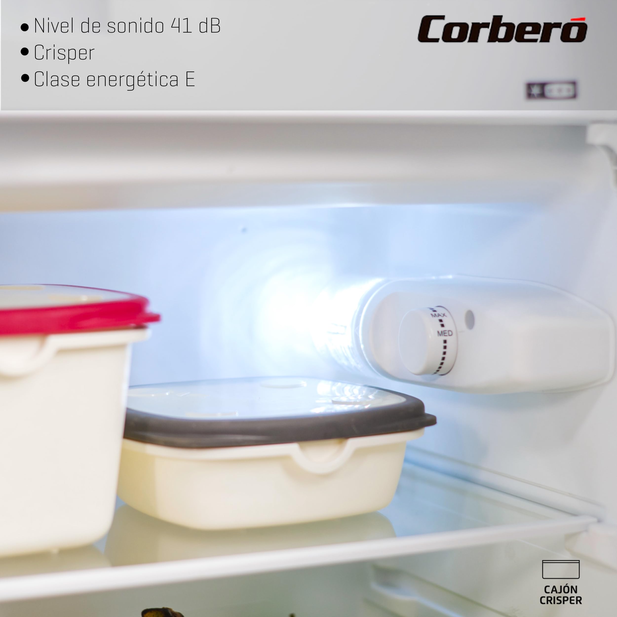 Lodówka 1 P. Całkowita pojemność 80 l, zamrażarka 12 l, kolor biały, Crisper, ręczne rozmrażanie, 4 gwiazdki, szklane półki, 41 Db, energooszczędność E