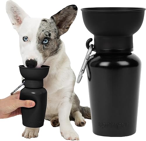 Miniatura 20 de Springer by Springland Botella de agua para perro, dispensador de botellas de agua portátil de viaje para perros, regalo para perros visto en las