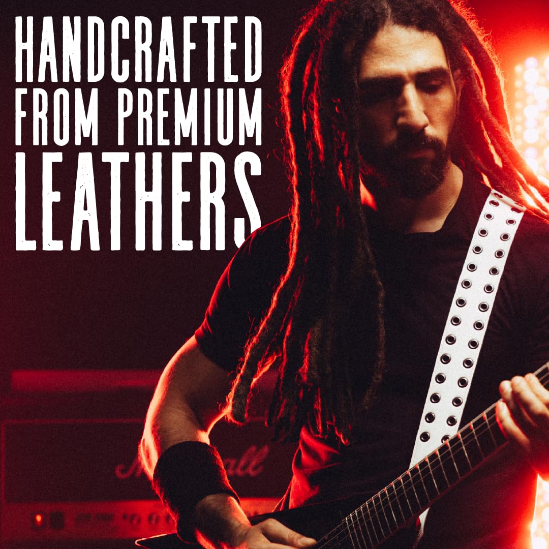 Levy's Leathers Rebel Leathers Series Gitarrengurt aus echtem Leder, 6,3 cm breit