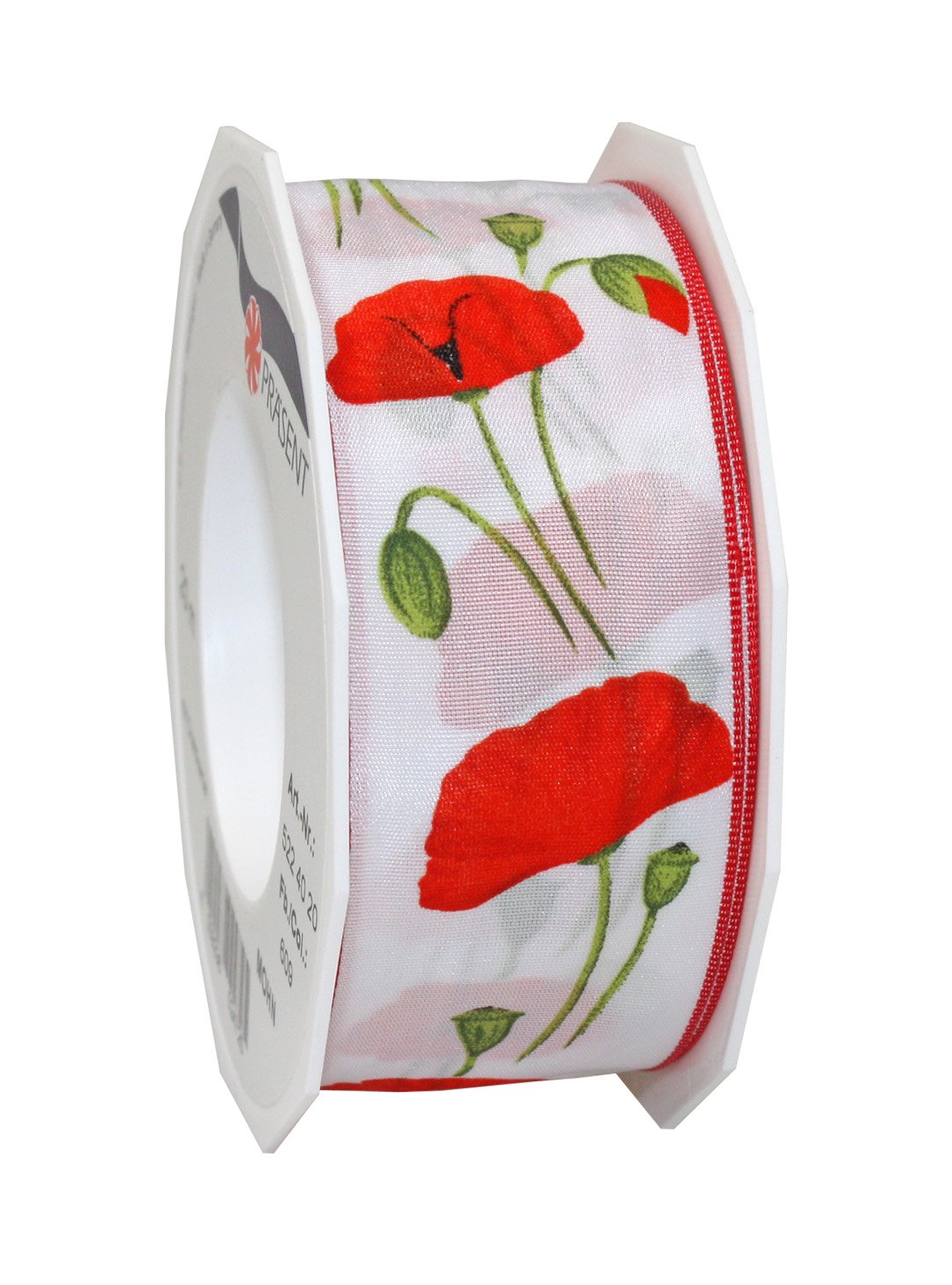 C.E. Pattberg Wired Ribbon - 40mm X 20m Red Scottish Pattern Ribbon