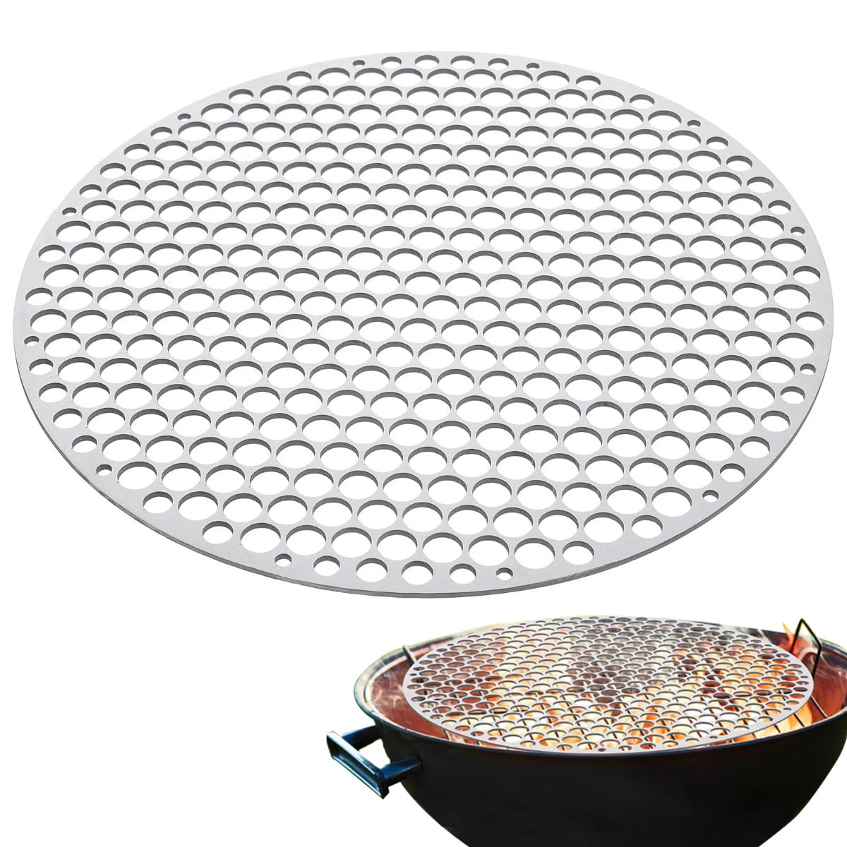 Zicobox 8.65-Inch Stainless Steel Grill Pan – Ideal for Home, Indoor, and Camping Use