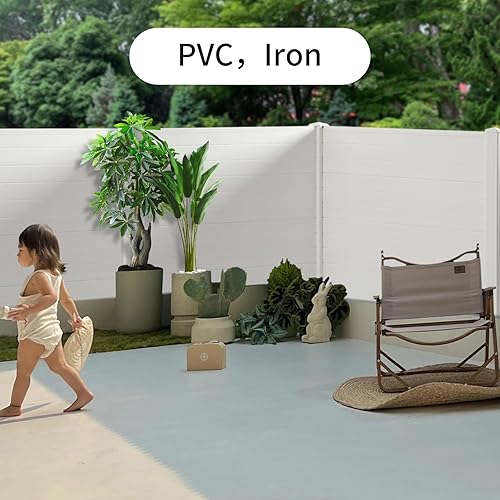 Miniatura 2 de YETINGSHOP Pantalla de privacidad para exteriores, 2 paneles, 48 pulgadas de alto decorativo para aire acondicionado y basura, fácil montaje, vallas