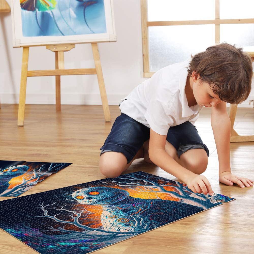 Puzzle 2000 pièces pour Adolescents Bonhomme de Neige psychédélique II Jeu de Quiz Car C'est Un pour Toute la Famille 70x100cm