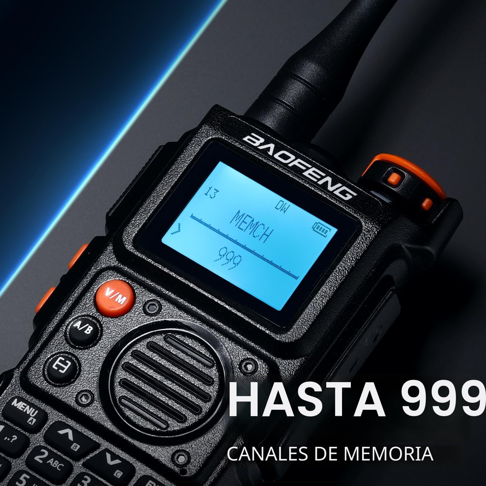 BAOFENG K6 Tres Bandas Walkie Talkie, Radio Amateur 6 W, Multibanda UHF/VHF/FM/Air, batería de 2600 mAh, Carga USB-C, 999 Canales, Copia de frecuencia inalámbrica, frecuencia de repetidor inverso