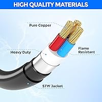 Vista 4 de CircleCord Cable adaptador protector contra sobretensiones RV de 30 amperios a 110 voltios, 8000 julios, NEMA TT-30R a 5-15P, protección contra