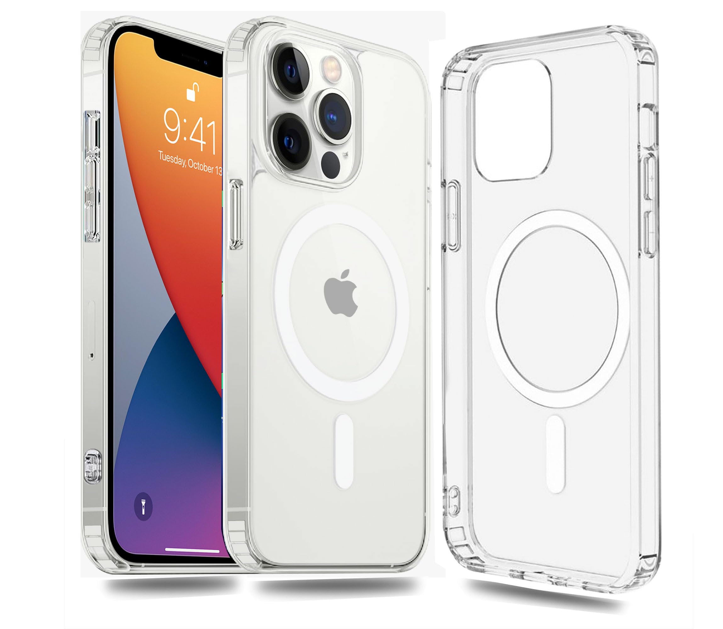A rtistque Clear Back Cover Case for iPhone 13 Pro Max Compatible with MagSafe| Acrylic | Case for iPhone 13 Pro Max | Shockproof TPU Protective Design - Transparent (B0C57FH8YJ) Amazon Price History, Amazon Price Tracker