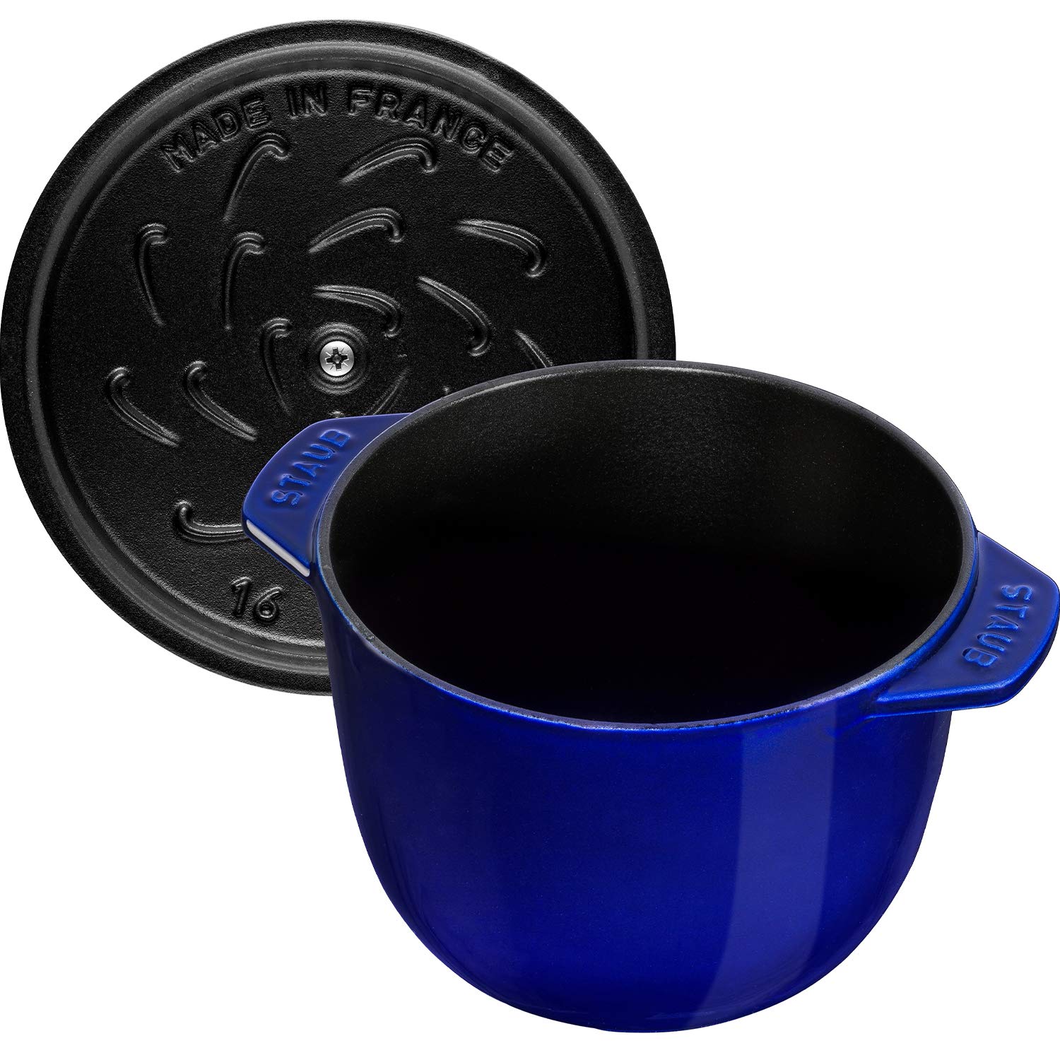 Staub ストウブ 「 ラ・ココット de GOHAN リリー グランブルー M 16cm 