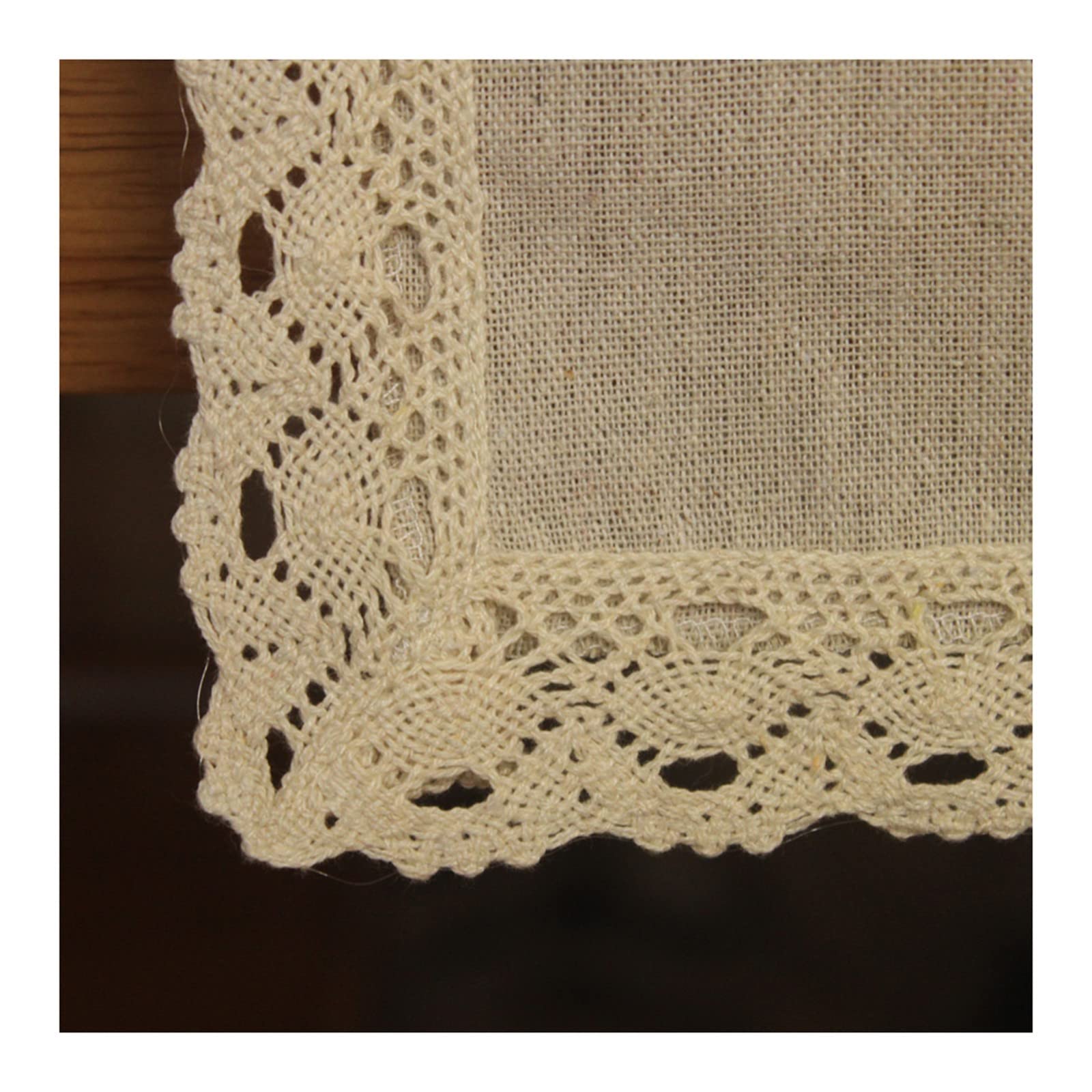 Runner da Tavola in Lino, Runner da Tavola in Lino di Cotone con Nappa in Tessuto Vintage per Feste (Color : Beige, S : 30 * 180cm