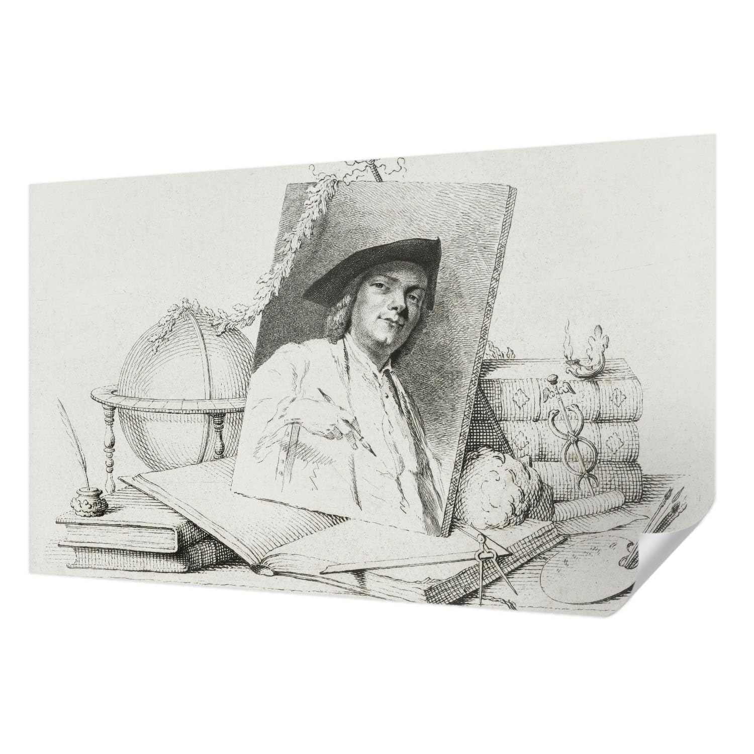 Papier peint de chambre portrait artistique Tulup pour salon moderne