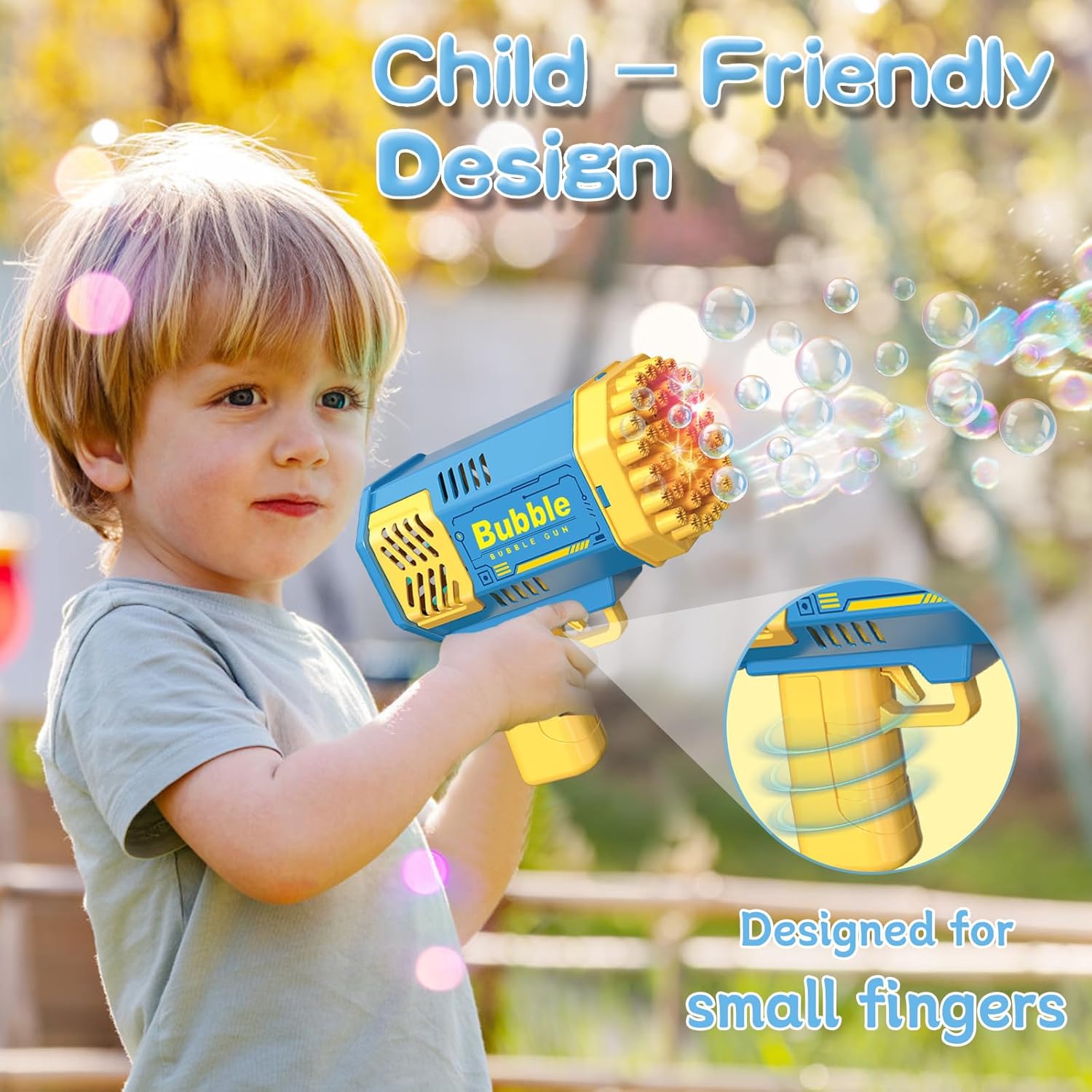 2 bubble gun with 2 bottles refill solution for kids, 40-hole light up bubble machine for toddlers 1-3, bubble blaster maker, party favors toys for boys girls 4-8 birthday gifts 40 holes-1 pink + 1 blue