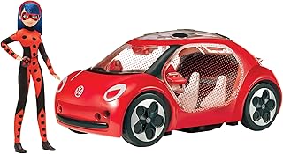 Miraculous Bandai Tales Of Ladybug And Cat Noir Volkswagen E-Beetle Car With Fashion Doll | 26cm Doll With Convertible Car For Girls And Boys | Toy Car With Space For 2 Dolls Up To 5 Kwamis