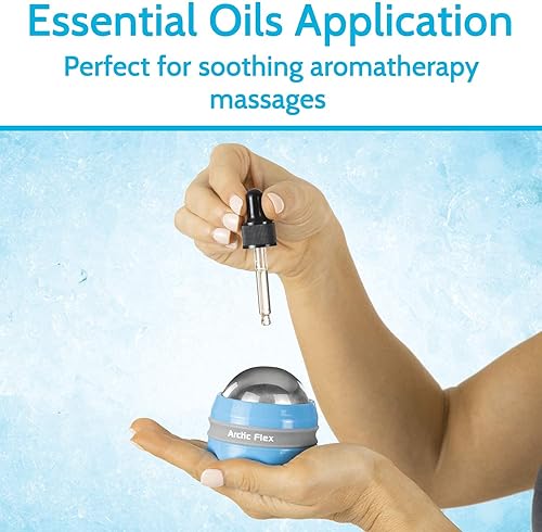 Miniatura 5 de Arctic Flex Bola de rodillo de masaje frío (paquete de 2)  Bola de hielo de mano de masaje Cryoball  Terapia de frío muscular dolorido  Desinflador