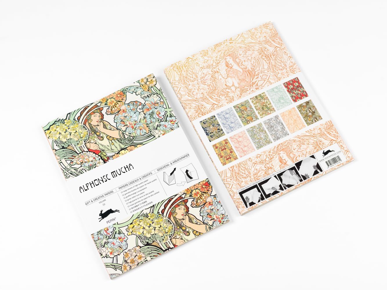 Alphonse Mucha: Gift & Creative Paper Book Vol. 114 (English, Spanish, French and German Edition)