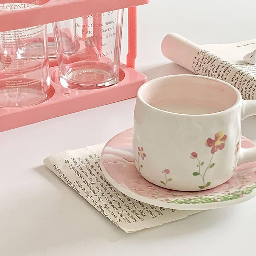 Amazon.co.jp: [ロトンシハイ] キッチン 朝食 花柄 マグカップ