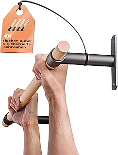 KFA8 Klimmzugstange Wand – Platzsparende Pull Up Bar aus Holz zur festen Wandmontage – stilvolles Design und hohe Bewegung…