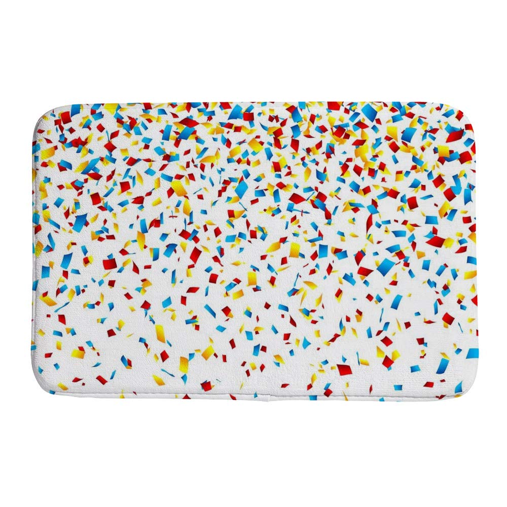 Paillasson en velours corail confettis 36x24" pour l'entrée