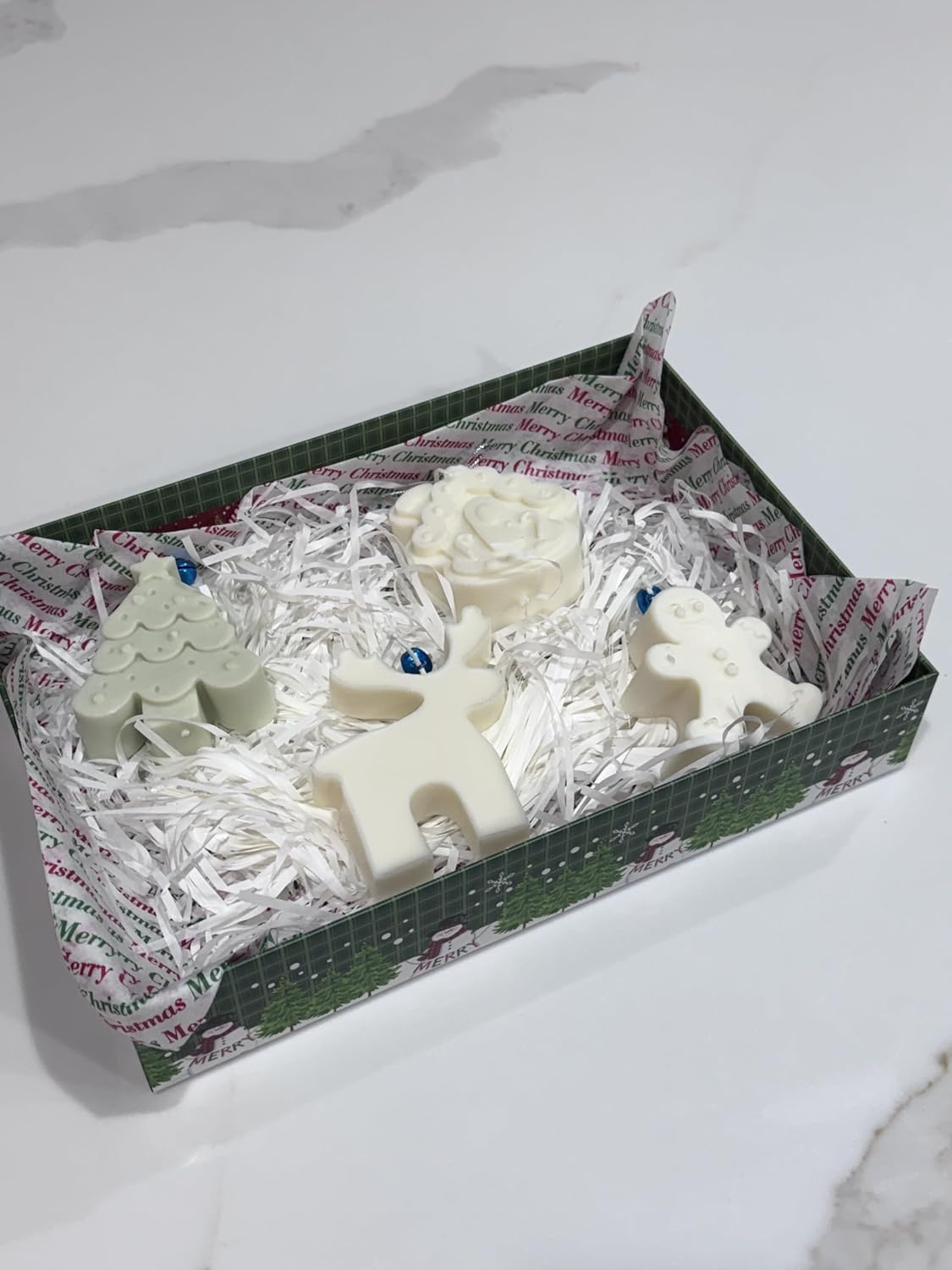 Holiday Cheer Candle Gift Set | Festive Soy Wax Candles in Christmas Shapes | Perfect Seasonal Gift | Holiday