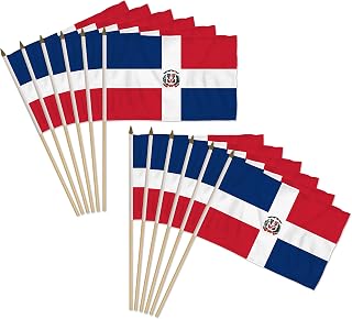 Dominican Republic 12x18in Stick Flag - 1 dozen pack