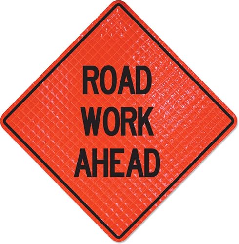 Roll-Up Sign-36" Superbright-Road Work Ahead