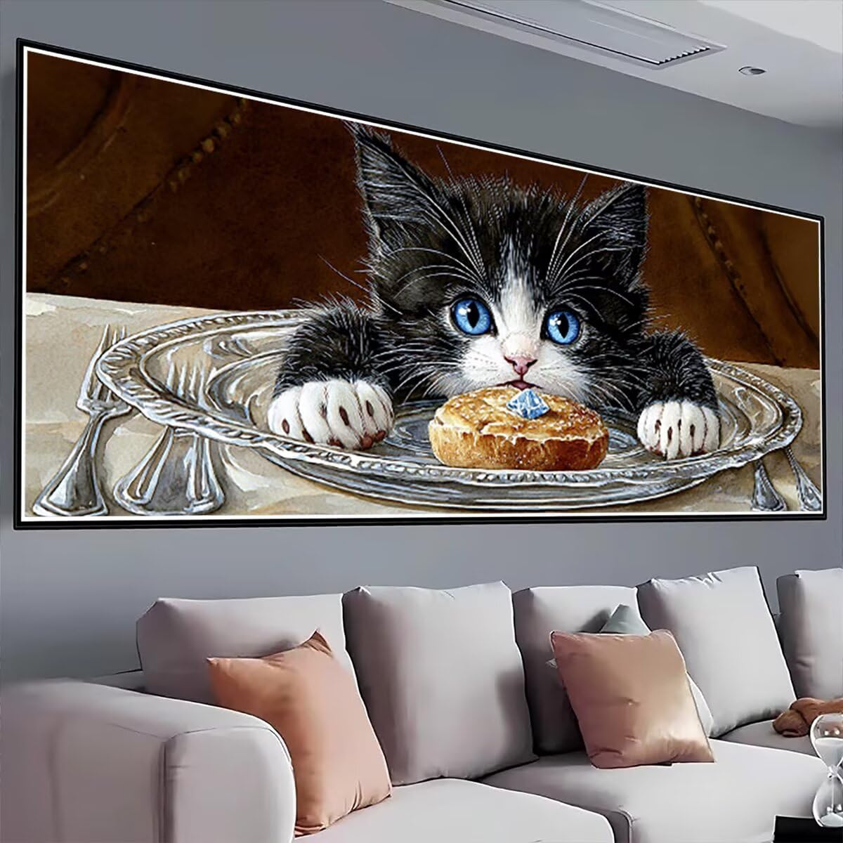 Diamond Painting Erwachsene Groß XXL 60x160cm, Diamond Painting Katze -1060