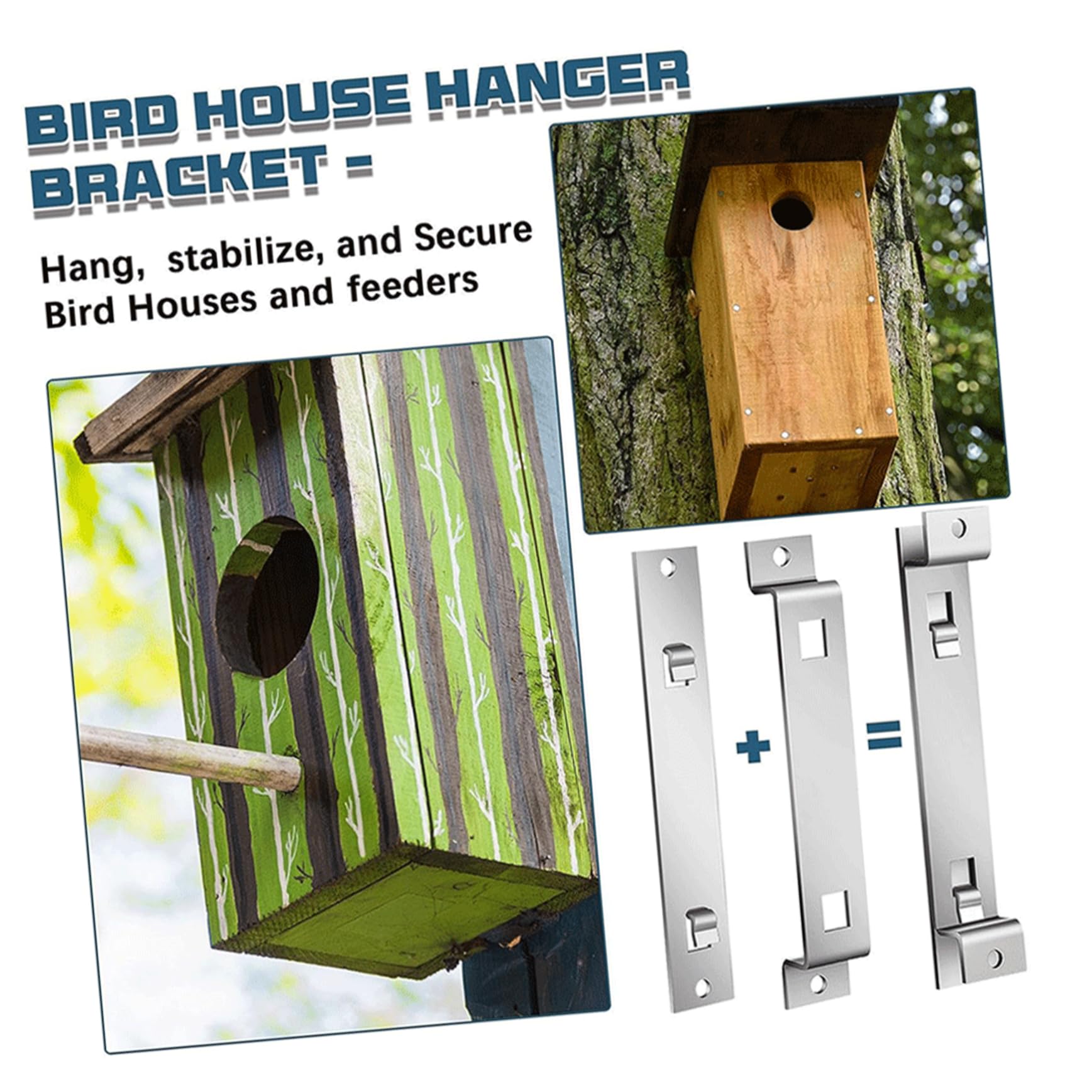 HANABASS 5juegos Soporte De Montaje para Casa De Pájaros Fijador De Nido Exterior Estable y Duradero Compatible Diversas De Nidos Protección contra Viento y Tormentas